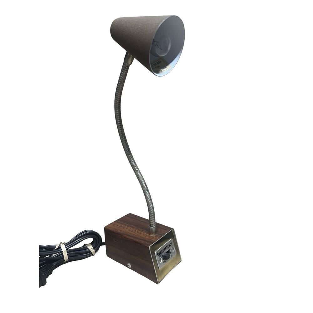 Tensor Student #7200 Vintage MCM Brown & Gold Adjustable Gooseneck Desk Lamp